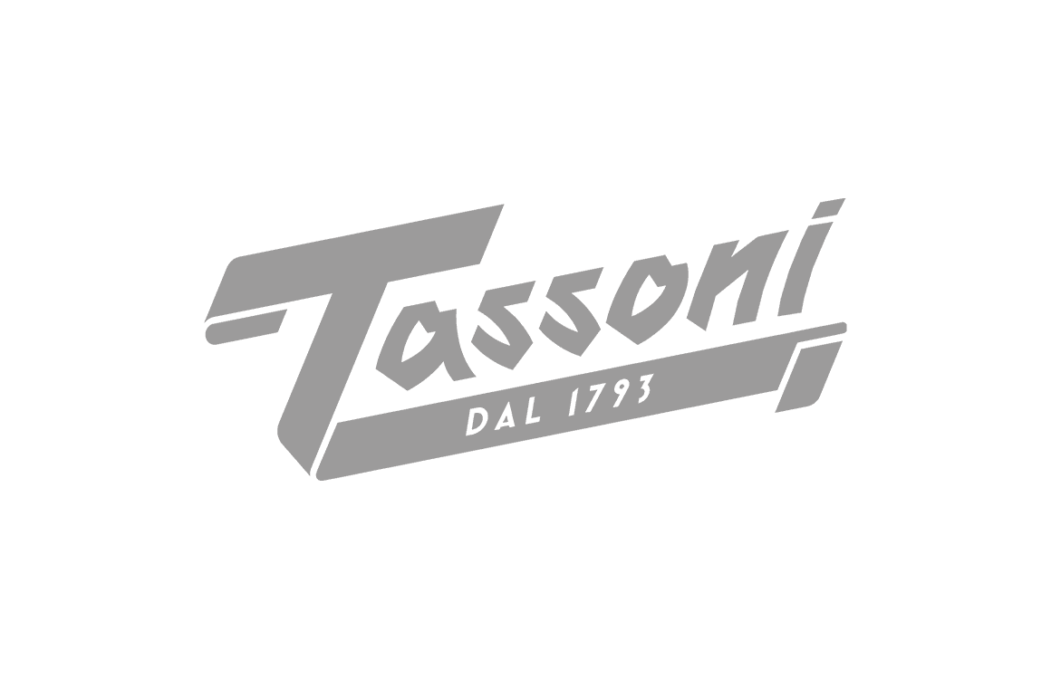 Logo Tassoni, cliente Erbacipollina nel food & beverage italiano